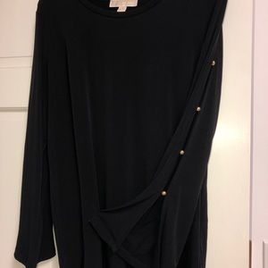 MICHAEL KORS New Black LongOpen Sleeves Top XL